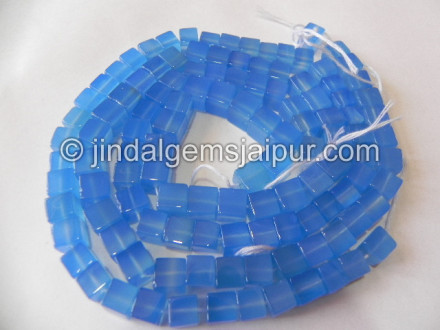 Swiss Blue Chalcedony Plain Cube